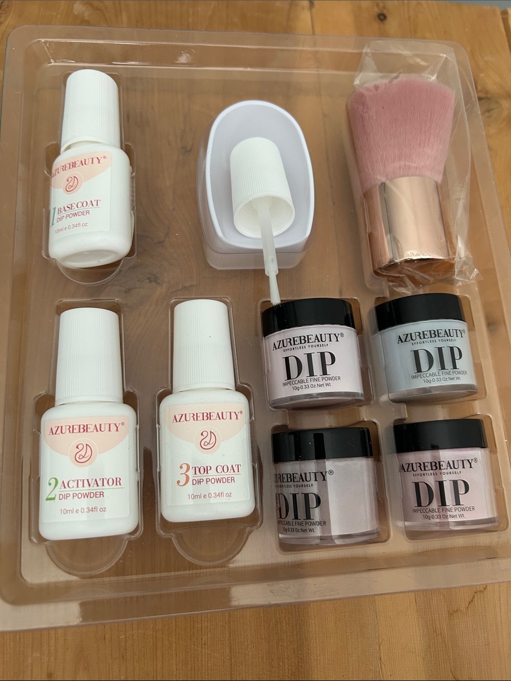 Pink Dip Powder Nail Kit with Brush - At-Home Salon Set